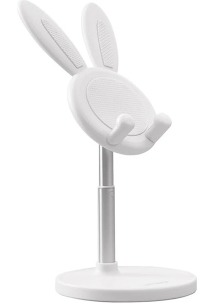 Beyaz Stil Ute Bunny Masaüstü Telefon Tutucu Cep Telefonu Standı iPhone iPad Için Yükseklik Açısı Ayarlanabilir Güzel Tavşan Tablet Desteği (Yurt Dışından)