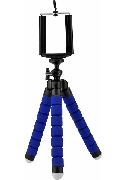 Mavi Stil Mini Esnek Sünger Ahtapot Tripod Telefon Klipsi Tutucu Standları ile Cep Telefonu Kamerası Için Genişleyen Tripod Standı (Yurt Dışından)