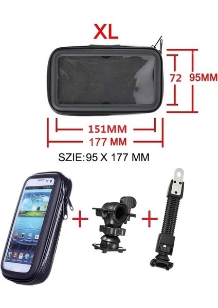 Zj2 Zj3 Xl Stili Motosiklet Telefon Tutucu Desteği Moto Bisiklet Dikiz Aynası Tüm Akıllı Telefonlar Için Montaj Su Geçirmez Scooter Telefon Çantası Standı (Yurt Dışından)