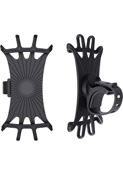 Siyah Stil Bisiklet Cep Telefonu Tutucu Telefon Tutucu Motosiklet Metal 360 Derece Dönebilen Dağ Bisikleti Gidon Telefon Navigasyon Desteği (Yurt Dışından)