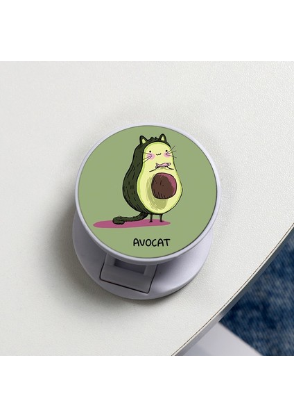 Kcl-Zdzjbai-Nyglongm Stili Karikatür Avokado Cep Telefonu Tutma Braketi Telefon Genişleyen Stand Telefon Parmak Yüzük Tutacağı iPhone Se Pro Için Huawei P40 Için (Yurt Dışından)