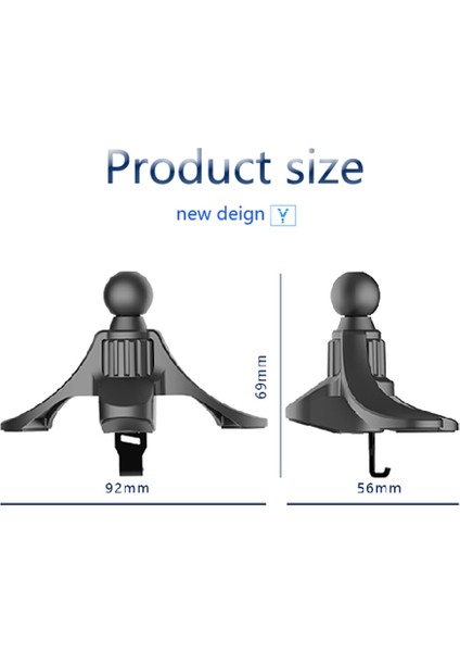 Siyah 1 Stil Araba Havalandırma Klipsi Evrensel Araç Telefonu Tutucu Için Top Kafa Yerçekimi Standı Braketi Manyetik Destek Mobil Araç Adaptörü Tutucu (Yurt Dışından) indirimleri