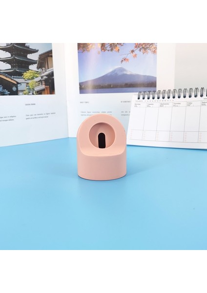 Pembe Tarzı Apple Watch Seriearge Kablosu Için Şarj Cihazı Stand Montajlı Silikon Yuva Tutacağı (Yurt Dışından)