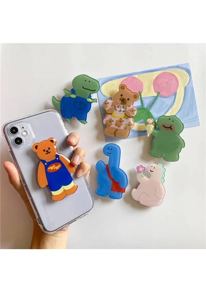 No.4 Tarzı Lüks Evrensel Sevimli Epoksi Ayı Telefon Soketi Cep Telefonu Aksesuarları Cep Telefonu Tutucu Cep Telefonu Zil Braketi Soketi (Yurt Dışından) fiyatları