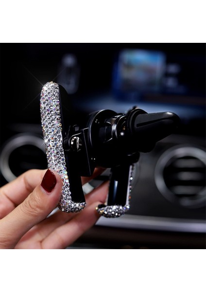 Pembe Tarzı Crystal Diamond Evrensel Araç Telefonu Tutucu Bling Rhinestone Araba Hava Firar Montaj Standı iPhone Samsung Için Cep Telefonu Tutucu (Yurt Dışından) indirimleri