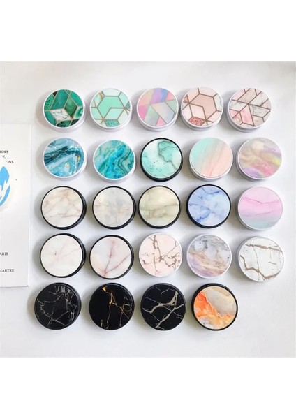 C2 Stili Parlak Popüler Mermer Genişleyen Telefon Standı Kavrama Parmak Yüzük Desteği Düşme Önleyici Yuvarlak Katlanabilir Cep Telefonu Tutucu iPhone 11 Için (Yurt Dışından) fiyatları