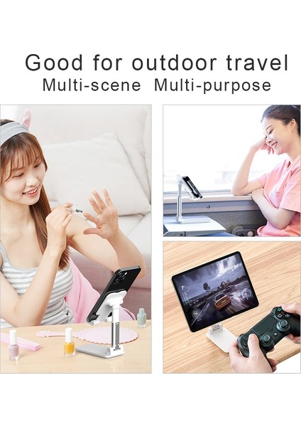 Z57-LIFT-BEYAZ Stili Z57 Masaüstü Telefon Standı Katlanır Evrensel Tablet Telefon Tutucu Tembel Ipad Canlı Web Dersi Braketi Teleskopik Metal Taşınabilir (Yurt Dışından) fırsatları