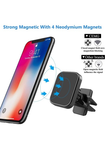 Siyah Düz Stil Fimilef Evrensel Hava Firar Manyetik Araç Montaj Telefon Tutacağı Mıknatıs Cep Telefonu Araç Tutacağı Cep Telefonu Için Araç Montaj Tutacağı (Yurt Dışından) modelleri