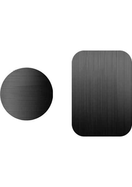 Siyah Kare Yuvarlak Stil Fimilef Çizim Metal Plaka Disk Mıknatıs Araç Telefon Tutacağı Demir Sac Etiket Manyetik Cep Telefonu Tutucu Araç Standı Montajı (Yurt Dışından)