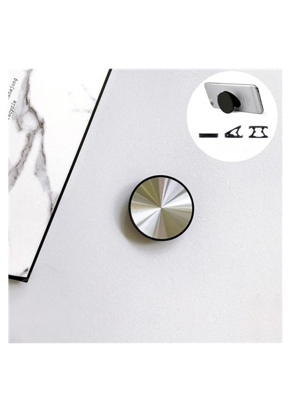 No.6 Tarzı CD Desenli Metal Yüzeyli Telefon Genişleyen Soket Standı Akıllı Telefonlar Için Tutacağı Parmak Tutacağı Tüm Telefonlar Için Telefon Soketi Tutacağı (Yurt Dışından)