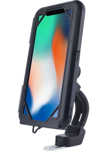 Dikizayna Stili Su Geçirmez Bisiklet Telefon Tutacağı Motosiklet Dikiz Aynası Telefon Tutacağı Çanta Bisiklet Gidonu Cep Telefonu Desteği 4- Için Montaj (Yurt Dışından)