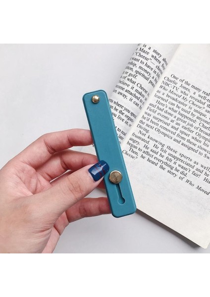 No.15 Tarzı 1 Adet Düz Renk Parmak Yüzük Telefon Sahipleri Itme Çekme Parmak Kavrama Anti-Damla Bilek El Bandı Evrensel Cep Telefonu Tutucu Standları (Yurt Dışından)