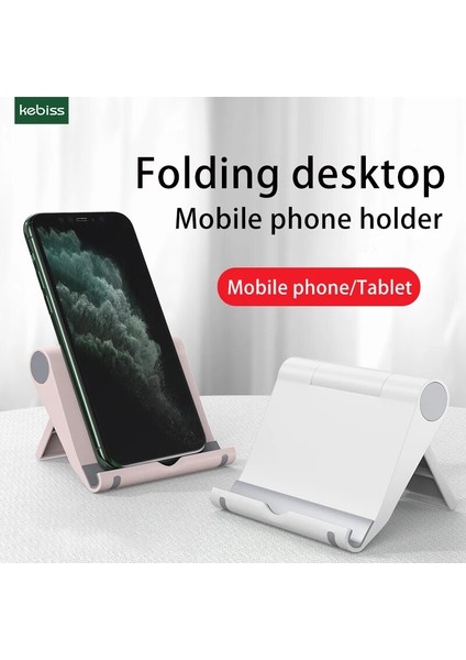 Pembe Tarzı Kebone Tutucu Standı Mobil Akıllı Telefon Desteği Tablet Standı IPhone Masası Cep Telefonu Tutucu Standı Taşınabilir Mobil Tutucu (Yurt Dışından)