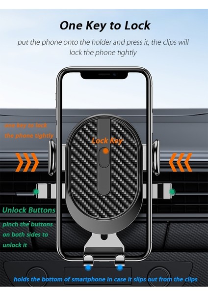 M1 - Standart Kırmızı Stil Yükseltme Havalandırma Araç Telefonu Tutucu Metal Kancalı Stand cl Döndürme Otomatik Hava Çıkışı Akıllı Telefon Montaj Desteği Braket Kelepçesi (Yurt Dışından) fırsatları