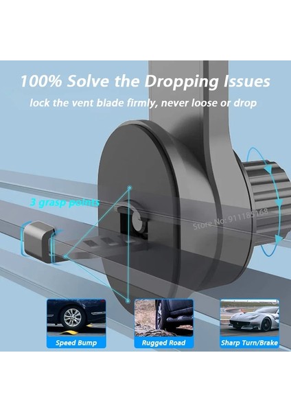 M1 - Standart Kırmızı Stil Yükseltme Havalandırma Araç Telefonu Tutucu Metal Kancalı Stand cl Döndürme Otomatik Hava Çıkışı Akıllı Telefon Montaj Desteği Braket Kelepçesi (Yurt Dışından) indirimleri