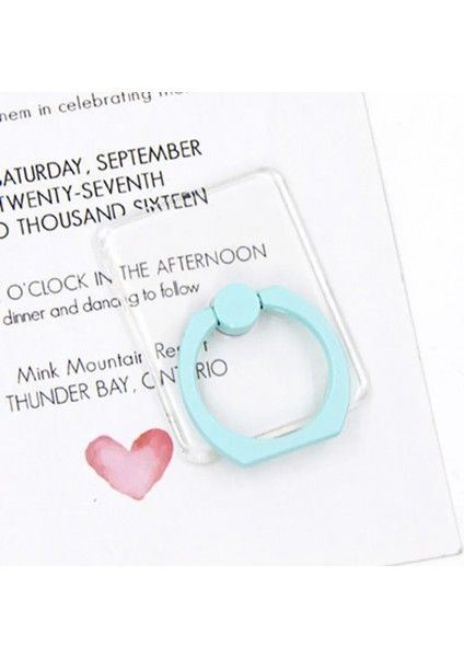 No.5 Tarzı Evrensel Hd Şeffaf Cep Telefonu Tutacağı Şeker Renkli Telefon Zil Tutacağı Cep Telefonu Standı Parmak Yüzük Tutacağı Soporte Celular (Yurt Dışından)