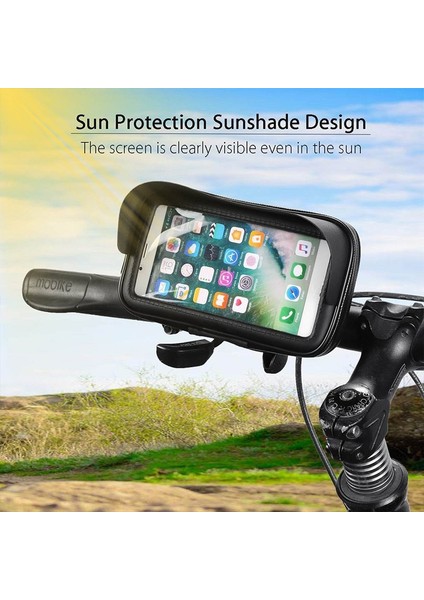 6.3 Inç Gidon Stili 6. Bisiklet Bisiklet Telefon Tutucu Çanta Kılıf Su Geçirmez Mtb Motosiklet Montaj Desteği Kılıfı Android Ios Telefon Standı Için Gps Tutucu (Yurt Dışından) fiyatları