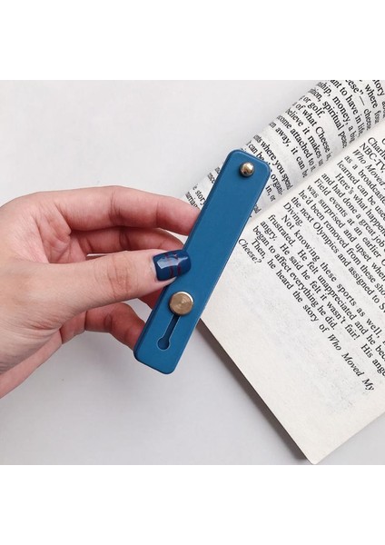 No.8 Stili Yeni Push-Pull Telefon Tutucu Çok Fonksiyonlu Halka Toka Tembel Masaüstü Yapışkan Silikon Halka Kavrama Kemer Bilek El Bandı Parmak Kavrama (Yurt Dışından)