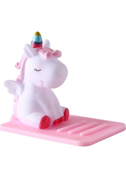 Pembe Tarzı Tembel Telefon Sahipleri Özel Sıvı Silikon Standları Çok Açılı Sevimli Karikatür Unicorn iPhone Samsung Için Kaymaz Masaüstü Braketi (Yurt Dışından)