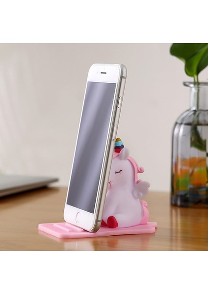 Pembe Tarzı Tembel Telefon Sahipleri Özel Sıvı Silikon Standları Çok Açılı Sevimli Karikatür Unicorn iPhone Samsung Için Kaymaz Masaüstü Braketi (Yurt Dışından) modelleri