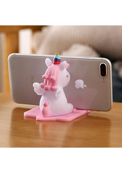 Pembe Tarzı Tembel Telefon Sahipleri Özel Sıvı Silikon Standları Çok Açılı Sevimli Karikatür Unicorn iPhone Samsung Için Kaymaz Masaüstü Braketi (Yurt Dışından) fırsatları