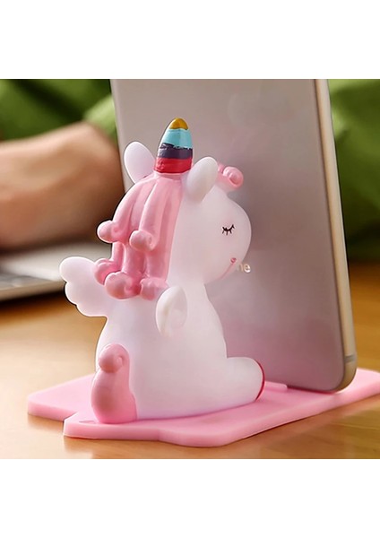 Pembe Tarzı Tembel Telefon Sahipleri Özel Sıvı Silikon Standları Çok Açılı Sevimli Karikatür Unicorn iPhone Samsung Için Kaymaz Masaüstü Braketi (Yurt Dışından) indirimleri