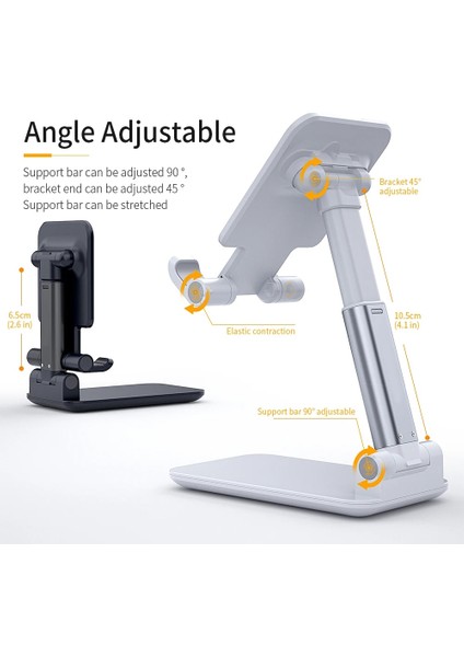 Gümüş Tarzı Cep Telefonu Tutucu Standı Ayarlanabilir Tablet Standı IPhone IPad Için Masaüstü Tutucu Dağı (Yurt Dışından) indirimleri