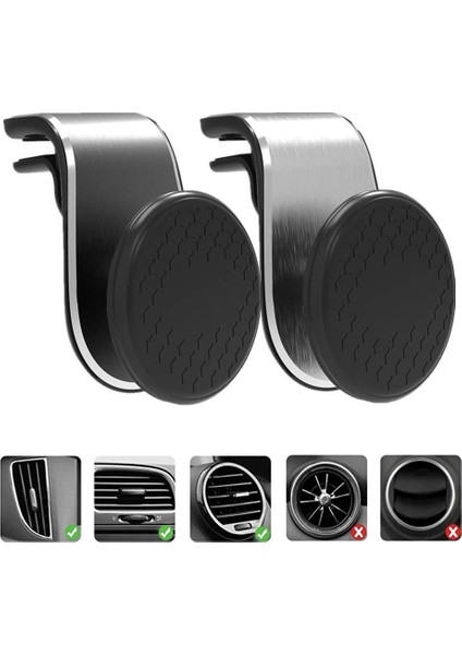 Gümüş Tarzı Untoom Manyetik Araç Telefonu Tutucu Evrensel Mıknatıs Hava Firar Montajı Araçta Cep Telefonu Tutucu iPhone 11 Pro Max Samsung Için Stand (Yurt Dışından) modelleri