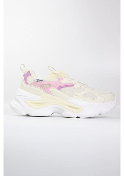 - 29891 Bej Kalın Taban Kadın Sneakers