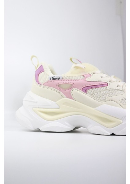 - 29891 Bej Kalın Taban Kadın Sneakers