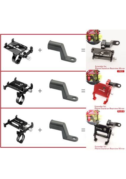 Pro2-Kırmızı Stil Alüminyum Bisiklet Cep Telefonu Sahipleri Motosiklet Moto Bisiklet Telefon Desteği Için Quadlock Standları Evrensel Mtb Cep Telefonu Tutucu (Yurt Dışından) modelleri