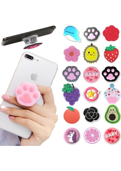 No.4 Tarzı Evrensel Cep Telefonu Braketi Sevimli 3D Hayvan Katlama Telefonu Genişleyen Stand Parmak Tutacağı Panda Kedi Pençesi Unicorn Telefon Tutucu Standı (Yurt Dışından) fiyatları