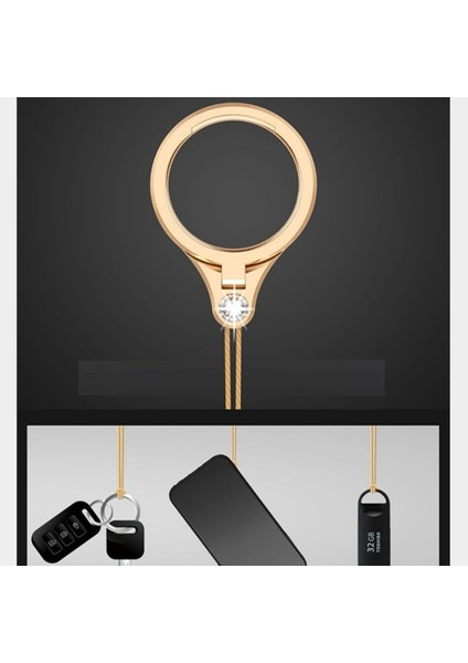 Siyah Stil Evrensel 360 Derece Parmak Yüzük Ipi Mobil Tutucu Metal Stand ve Akıllı Telefon Telefonu U Disk Için Halka Asmak Halat (Yurt Dışından) modelleri