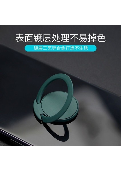 Koyu Yeşil Stil Son Derece Ince Lüks Metal Cep Telefonu Soket Tutucu Evrensel Telefon Manyetik Araba Braketi Aksesuarları Parmak Yüzük Standı (Yurt Dışından) modelleri