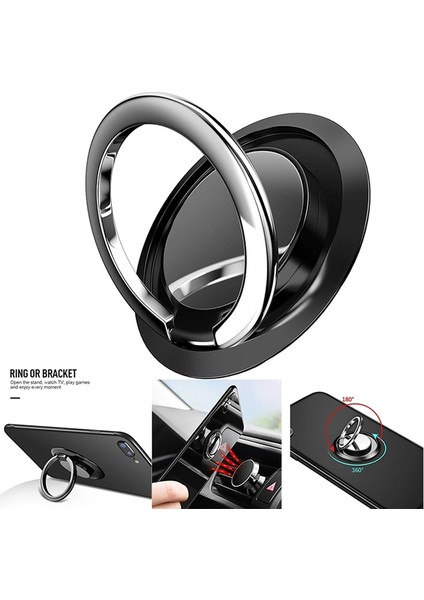 Elips Altın Stili Lüks Metal Cep Telefonu Zil Tutucu Manyetik Araç Braketi Soket Telefon Zil Telefonda Cep Telefonları Için Standı Iphone (Yurt Dışından) fırsatları