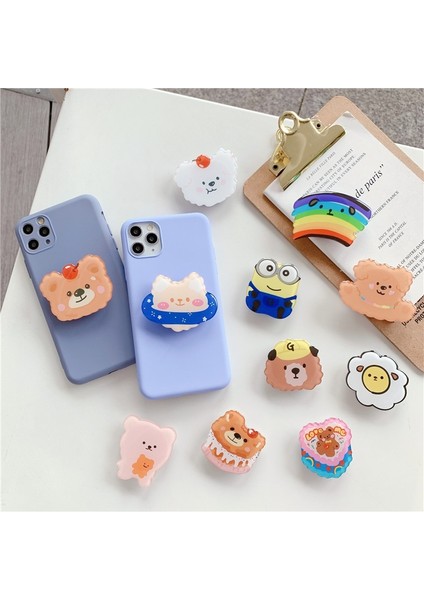 No.3 Tarzı Sıcak Satış Yeni Komik Karikatür Sevimli Katlanabilir Cep Telefonu Braketi Parmak Yüzük Braketi Kolu Kavrama Tok Braketi Aksesuarları iPhone Için (Yurt Dışından) modelleri