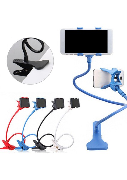 Açık Mavi Tarzı Evrensel Cep Telefonu Tutucu Esnek Tembel Tutucu Ayarlanabilir Cep Telefonu Klipsi Ev Yatak Masaüstü Montaj Braketi Akıllı Telefon Standı (Yurt Dışından) fırsatları