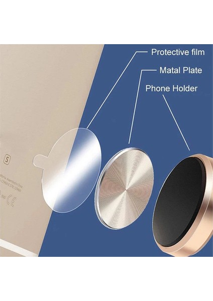 2 Şerit Stili Fimilef Metal Plaka Manyetik Araç Telefon Tutacağı Mıknatıs Standı Demir Sac Disk Etiket Manyetik Cep Telefonu Tutucu Dağı Için (Yurt Dışından) fırsatları