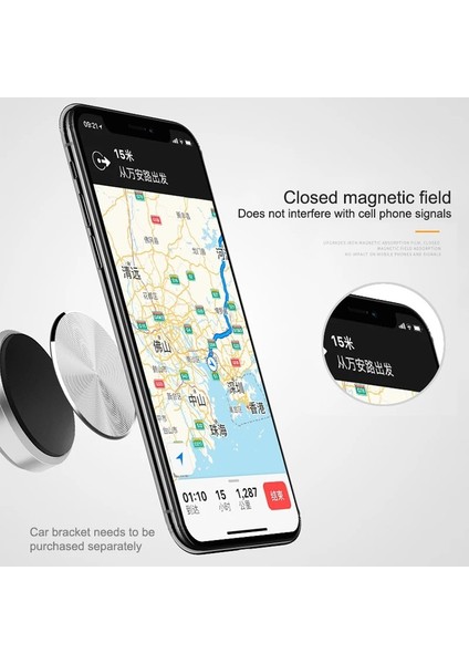 2 Şerit Stili Fimilef Metal Plaka Manyetik Araç Telefon Tutacağı Mıknatıs Standı Demir Sac Disk Etiket Manyetik Cep Telefonu Tutucu Dağı Için (Yurt Dışından) indirimleri