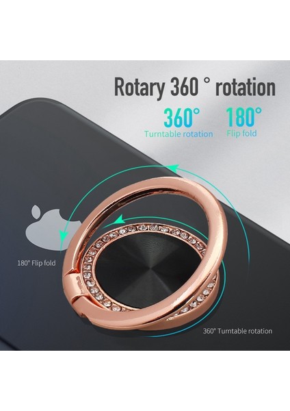 Kırmızı Stil Lüks Metal Cep Telefonu Soket Tutucu Evrensel 360 Derece Döndürme Parmak Yüzük Tutucu IPHONE12 Pro Max Martphone Için Manyetik (Yurt Dışından)