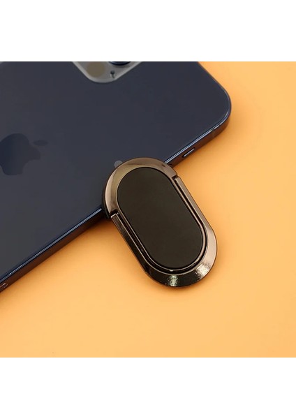 Siyah Stil 1 Adet Parmak Yüzük Tutucu Standı gr Cep Telefonu Araba Için Döner Manyetik Montaj Telefon Arka Sticker Pad Evrensel Braketi (Yurt Dışından)