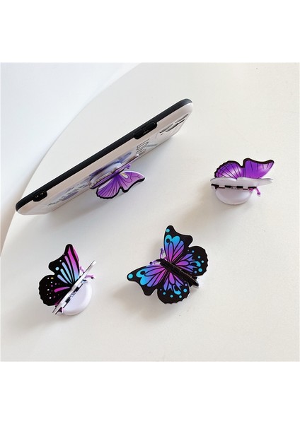 Stil 4 Stil Güzel Kelebek Genişleyen Telefon Standı Kavrama Parmak Rring Desteği iPhone 11 Için Düşme Karşıtı Yuvarlak Katlanabilir Cep Telefonu Tutucu (Yurt Dışından) indirimleri