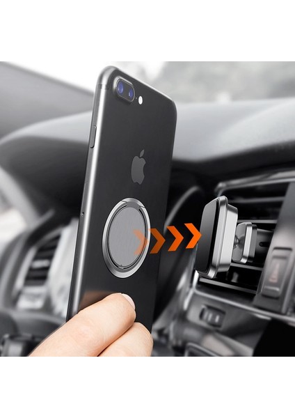 Cb Altın Tarzı Son Derece Ince Lüks Metal Cep Telefonu Soket Tutucu Evrensel Telefon Manyetik Araba Braketi Aksesuarları Parmak Yüzük Standı (Yurt Dışından)