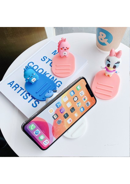 Altın Tarzı Karikatür Cep Telefonu Tutucu Masa Standı Sevimli Ayı Tavşan Telefon Desteği iPhone Xiaomi Telefon Standı Tablet Masa Tutucu (Yurt Dışından)