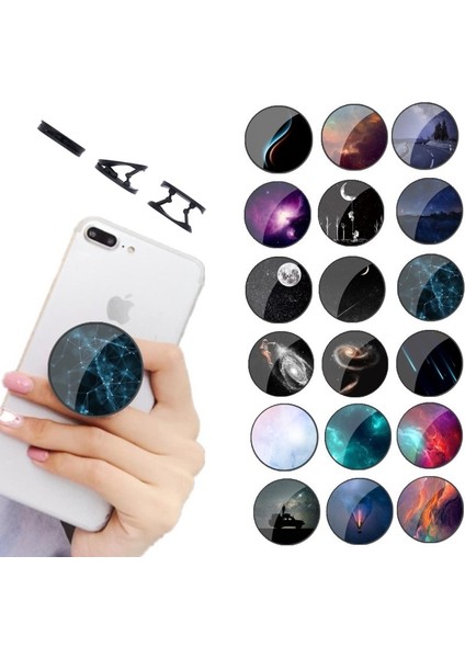 No.2 Tarzı Evrensel 1 Adet Parlak Popüler Mermer Genişleyen Telefon Standı Kavrama Parmak Rring Desteği Düşme Karşıtı Yuvarlak Katlanabilir Cep Telefonu Tutucu (Yurt Dışından) fiyatları