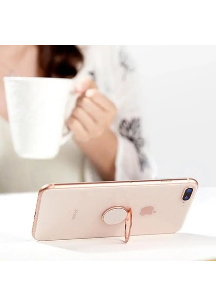 Gül Altın Tarzı Ultra Ince Lüks Telefon Hole Derecesi Dönebilen Mıknatıs Metal Parmak Yüzük Manyetik Akıllı Telefon Standı Için Akıllı Telefon Soketi (Yurt Dışından) modelleri