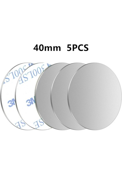 5 Adet Gümüş 40X40 Tarzı Manyetik Metal Plaka Araç Telefonu Tutucu Evrensel Demir Levha Disk Sticker Montaj Cep Telefonu IPhone Için Mıknatıs Standı (Yurt Dışından)