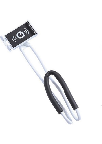 Beyaz Stil 1 Adet Cep Telefonu Tutucu Tembel Esnek 360 Derece Telefon Standı Tembel Boyun Asılı iPhone 13 Için Bükülebilir Tutucu Desteği Huawei (Yurt Dışından)