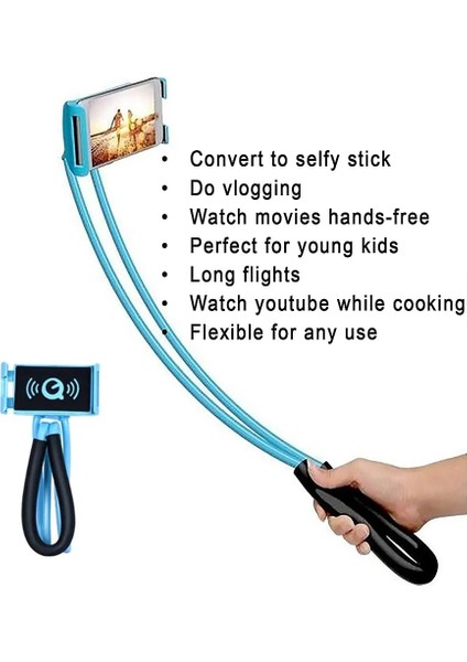 Beyaz Stil 1 Adet Cep Telefonu Tutucu Tembel Esnek 360 Derece Telefon Standı Tembel Boyun Asılı iPhone 13 Için Bükülebilir Tutucu Desteği Huawei (Yurt Dışından) fiyatları