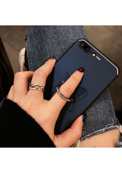 H Tarzı Şeffaf Cep Telefonu Tutucu Yüzük Evrensel Kedi Ayı Yıldız Desteği Parmak Yüzük Tutucu iPhone Için Celular Standı (Yurt Dışından) modelleri